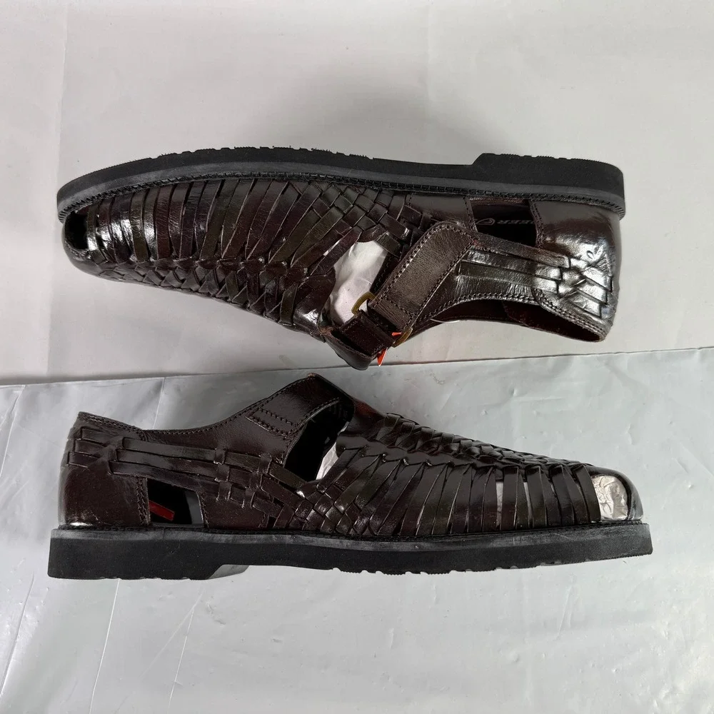 Deer Stags Bamboo 2 Woven Huarache Sandals Mens Size 11 M Brown New